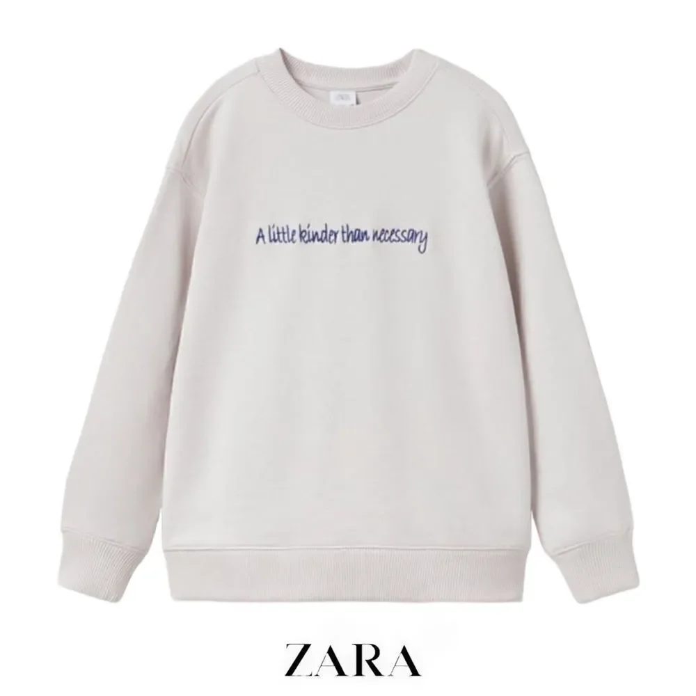 ZARA Kids | Ice | EMBROIDERED TEXT SWEATSHIRT